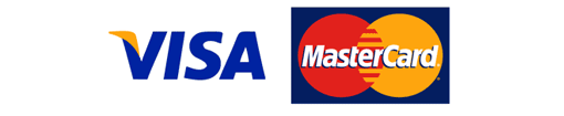 We accept Visa + Mastercard